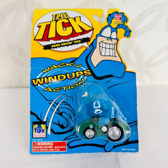 5 for $25| VTG 1995 Bandai The Tick Wacky Windup Action Hard Drivin' Tick  New - Picture 4 of 4